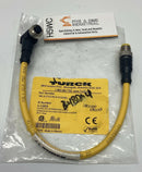 Turck WK4.4T-0.3-RS4.5T/S2501 5-Pin Male/ 90° Female Cable, 0.3M, M12, U-13859-1
