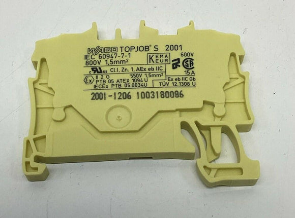 Wago 2001-1206 2-Conductor Through Terminal Block (Box of 100)