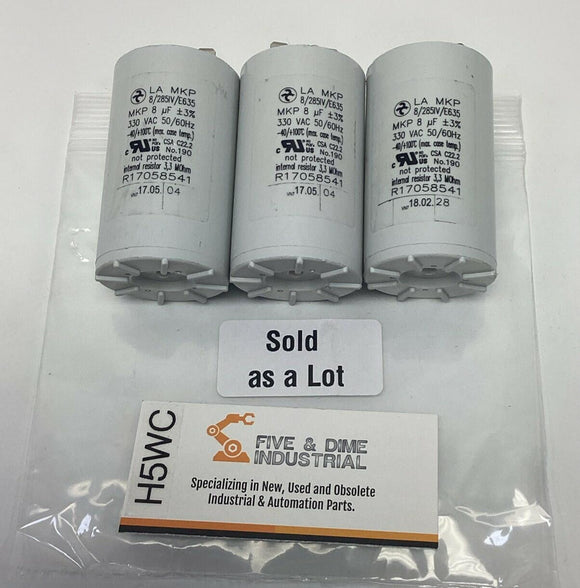 MKP R17058541 8uf Capacitor 330 VAC 50/60Hz (Lot of 3)