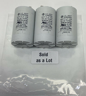 MKP R17058541 8uf Capacitor 330 VAC 50/60Hz (Lot of 3) - 0