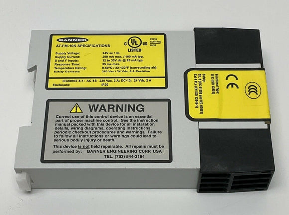 Banner AT-FM-10K / 60698 Duo-Touch Two Hand Control Machine Safety Relay Module