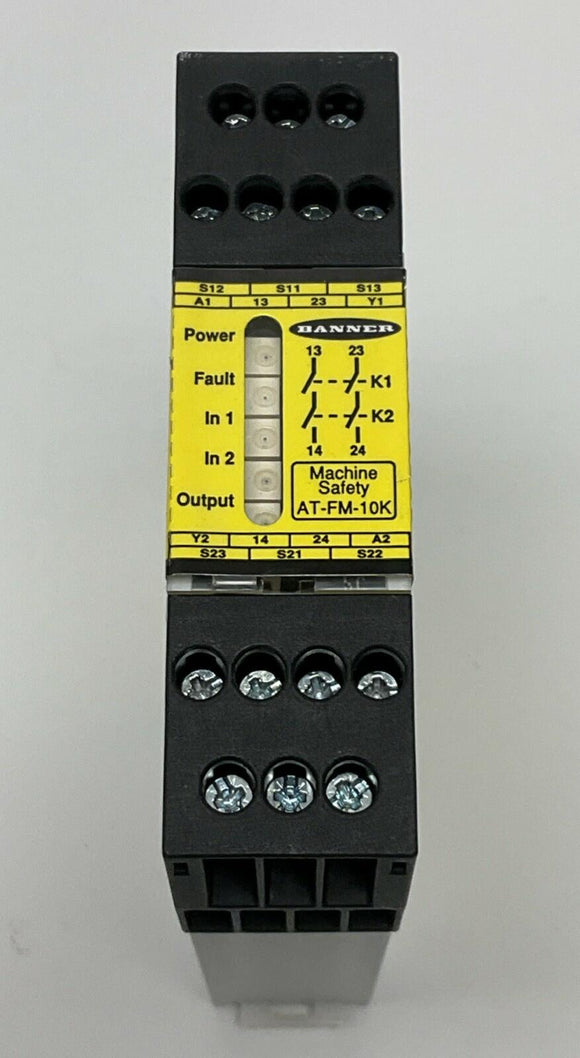 Banner AT-FM-10K / 60698 Duo-Touch Two Hand Control Machine Safety Relay Module