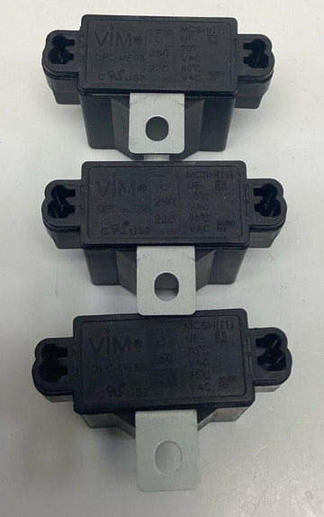 Cornell Dubilier 605QPC250KB8A5CL 6uf Capacitor Chasis Mount 250VAC (Lot of 3) - 0