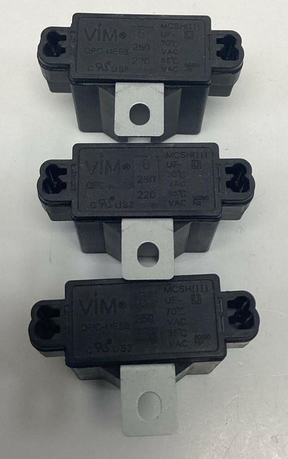 Cornell Dubilier 605QPC250KB8A5CL 6uf Capacitor Chasis Mount 250VAC (Lot of 3)