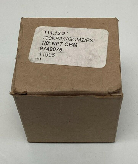 Wika 9749076 2" Gauge 1/8" NPT Rear, 111.12 2-PSI, 700Kpa