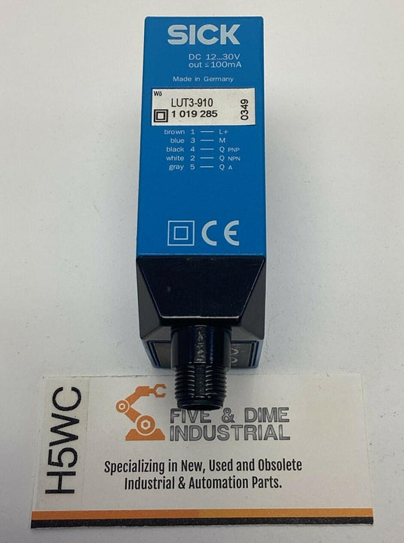 SICK LUT3-910 Luminescene Sensor UV / LED 12-30VDC, 5-Pin w/ Bracket
