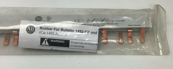 Allen Bradley 1492-A3B8 / 35301 3-Pole Buss Bar, 80-Amp, 1 Meter