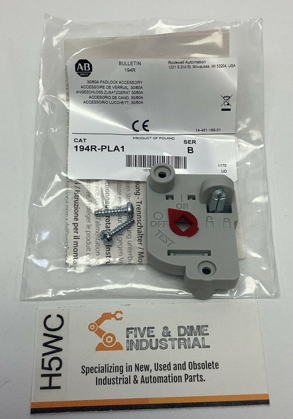 Allen Bradley 194R-PLA1 Disconnect Switch Padlock Accessory 30/60A