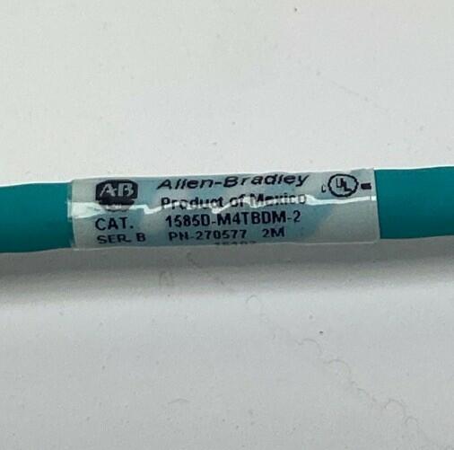 Allen Bradley 1585D-M4TBDM-2 Ethernet Patchcord Straight M/M 2-Meters