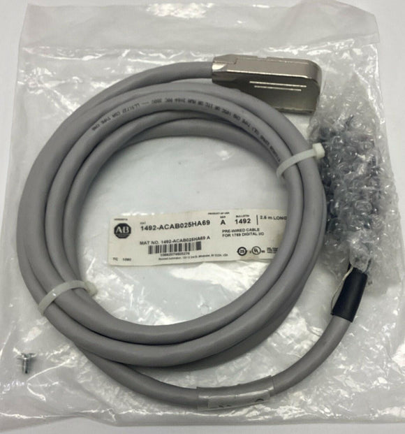 Allen Bradley 1492-ACAB025HA69 Pre-wired Cable for 1769 Digital I/O Module 2.5M