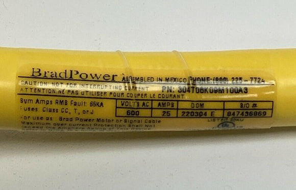 Brad Connectivity 1300611075 4P Male Straight Single End, 10M Molex