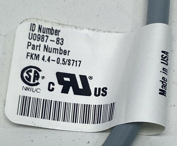 Turck FKM-4.4-0.5/S717 / U0987-83 Front Mount Receptacle M12, 4-Wire