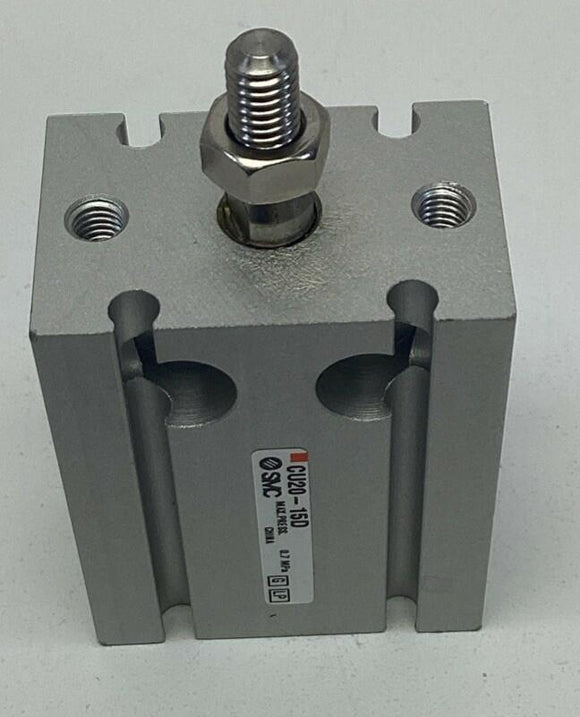 SMC CU20-15D  Compact Pneumatic Cylinder 20mm Bore, 15mm Stroke , Double-Acting
