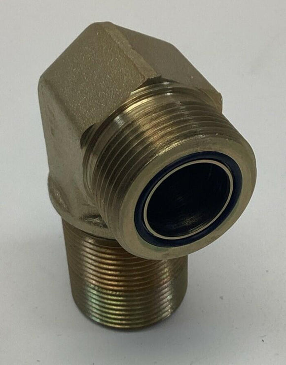 Parker 16-WELO-S 1" 90° Bulkhead O-Ring Face Seal Male to Male