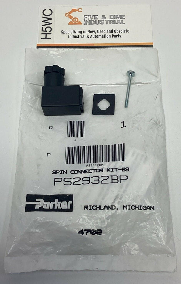 Parker PS2932BP Pin Connector Female, 24VDC, 120VAC 3-