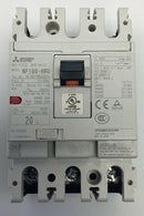 Mitsubishi NF-100-HRU 20-Amp 3-Pole Circuit Breaker Fanuc A60L-0001-0523#A020-3