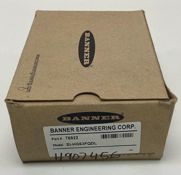 Banner SI-HG63FQDL Hinge Style Safety Interlock 77429 / 76922