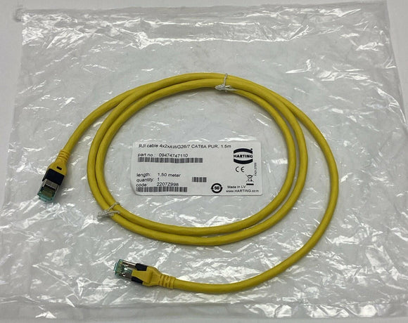 Harting 09474747110 CAT 6A Cable 4x2xAWG26/7 1.5 meter