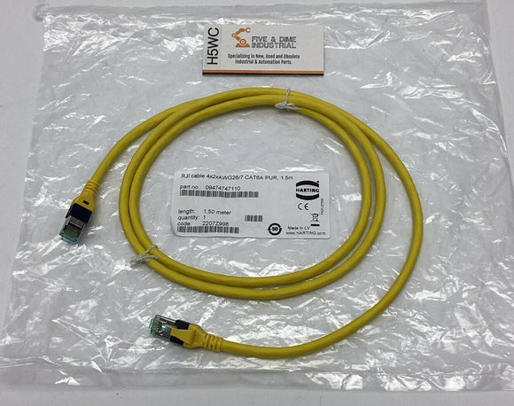Harting 09474747110 CAT 6A Cable 4x2xAWG26/7 1.5 meter
