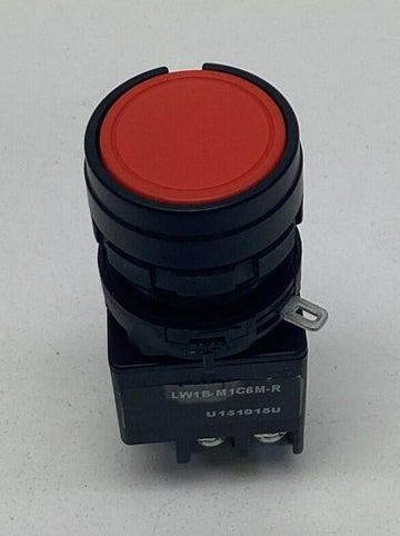 IDEC LW1B-M1C6M-R Red 22mm Momentary Switch 2NO, 2NC - 0