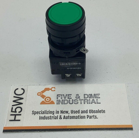 IDEC LW1B-M1C6M-G Green 22mm Momentary Switch 2NO, 2NC