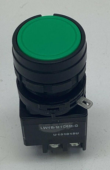IDEC LW1B-M1C6M-G Green 22mm Momentary Switch 2NO, 2NC - 0