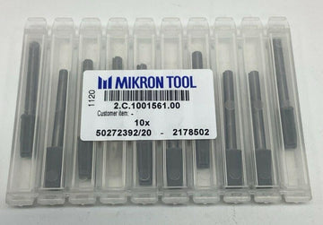 Mikron 2.C.1001561.00 4mm Micro Carbide Drill Bit 45mm Long, 4mm Shank (10-Pack) - 0