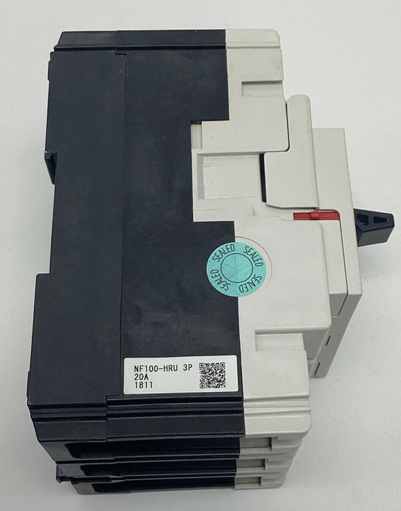 Mitsubishi NF-100-HRU 20-Amp 3-Pole Circuit Breaker Fanuc A60L-0001-0523#A020
