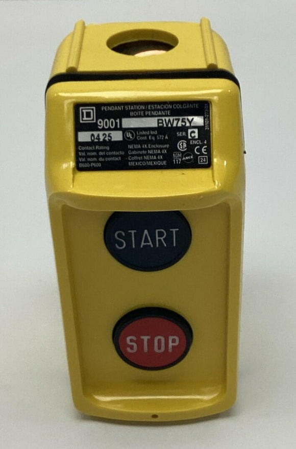 Square D 9001BW75Y Start-Stop Pendant Enclosure, Momentary 15400