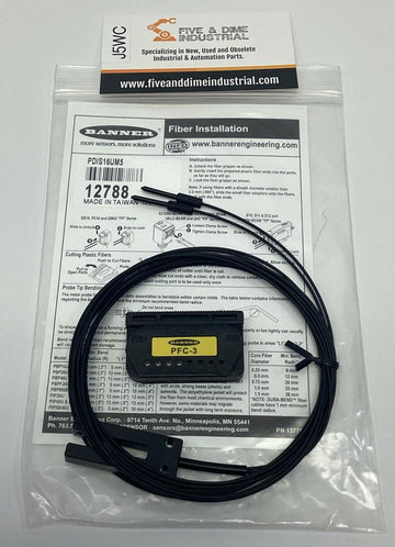 Banner PDIS16UM5 / 12788 Plastic Fiber Opposed Mode Sensor 2-Meters