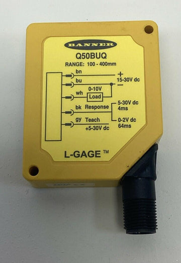 Banner Q50BUQ / 1317A Photoelectric Sensor 100-400mm Range 15-30VDC - 0