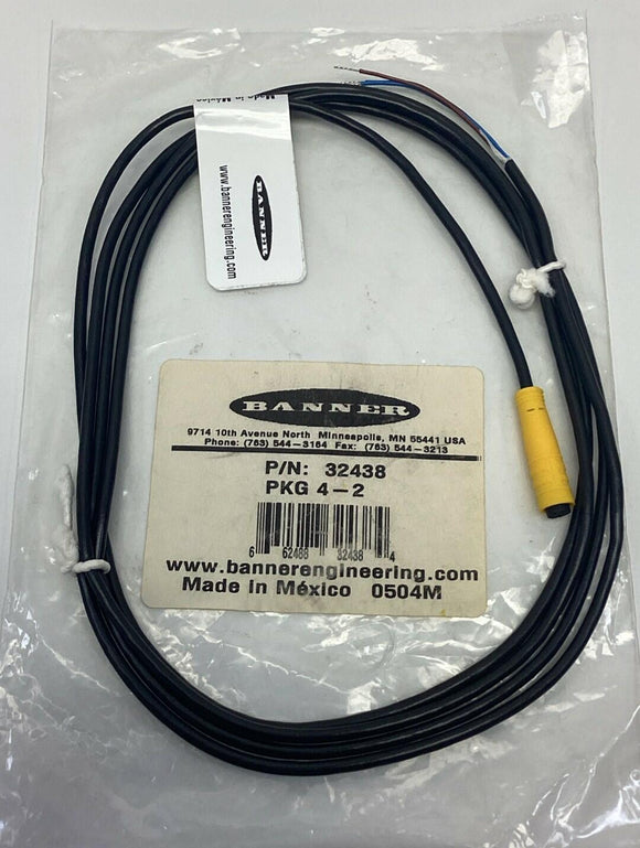 Banner 32438 / PKG-4-2 M* Female 4-Wire Single End Cable Cordset