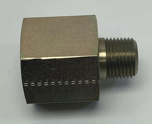 Parker 0201-16-8 1" x 1/2" 1-X-1/2-FG-S Reducing Connector Fitting, Steel