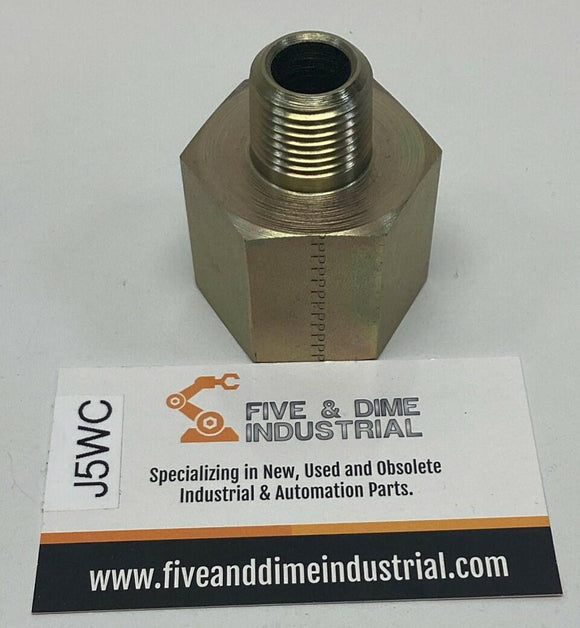 Parker 0201-16-8 1" x 1/2" 1-X-1/2-FG-S Reducing Connector Fitting, Steel