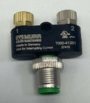 Murr 7000-41201-0000000 T-Coupler Male M12 to 3-Pole Female M8 Connector 50VAC-3