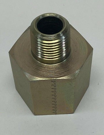 Parker 0201-16-8 1" x 1/2" 1-X-1/2-FG-S Reducing Connector Fitting, Steel - 0