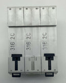 Allen Bradley 1492-SP3C020 Ser. C 3-Pole, 2A Miniature Circuit Breaker DIN Mount-6
