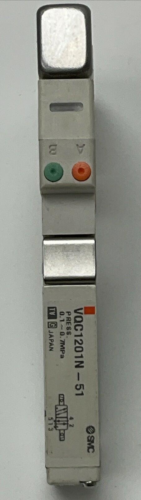 SMC VQC1201N-51 Pneumatic Solenoid Valve 24VDC 5 Port