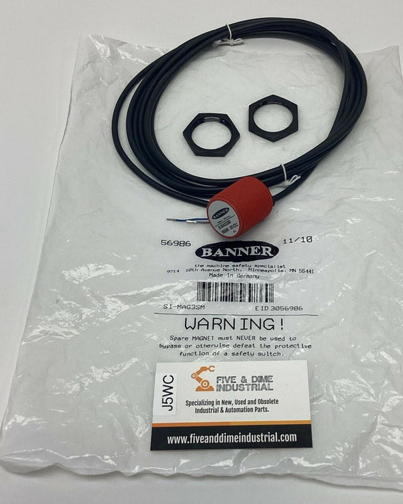 Banner SI-MAG3SM 56986 Magnetic Safety Switch 30mm Barrel 30VDC