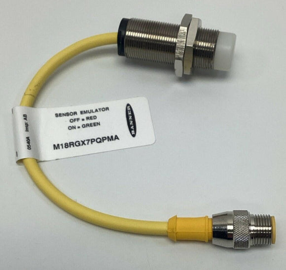 Banner M18RGX7PQPMA EZ-Light 18mm Barrel 2-Color Indicator 4-Pin, M12 74287