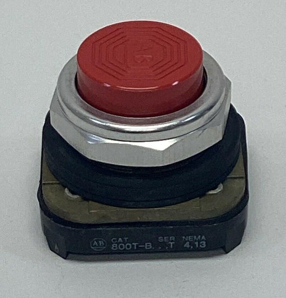 Allen Bradley 800T-B6 Ser. T Red Extended Head Push Button