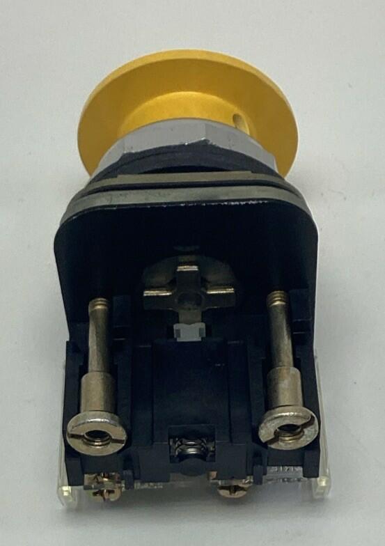 Allen Bradley 800T-D9A Yellow Mushroom Head 1-NO, 1-NC Momentary Switch