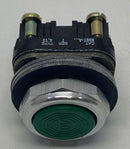 Allen Bradley 800T-A1A Green Momentary Flush Push Button 1-NC, 1-NO-6