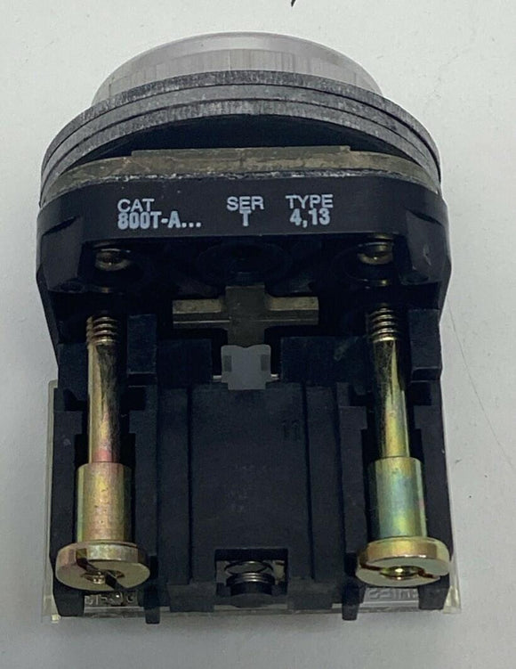 Allen Bradley 800T-A1A Green Momentary Flush Push Button 1-NC, 1-NO