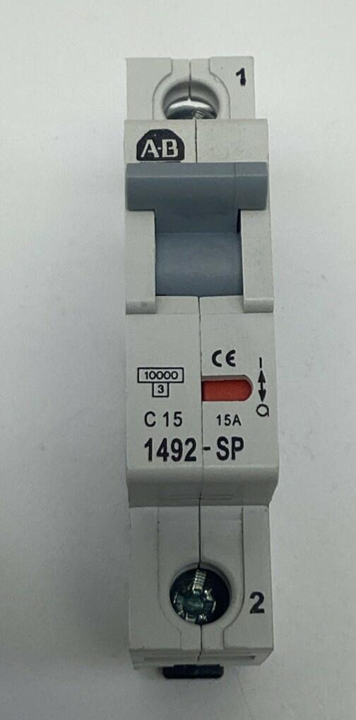 Allen Bradley 1492-SP1C150 1-Pole, 240/415VAC 15-Amp Circuit Breaker
