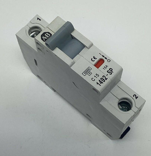 Allen Bradley 1492-SP1C150 1-Pole, 240/415VAC 15-Amp Circuit Breaker