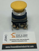Allen Bradley 800T-D9A Yellow Mushroom Head 1-NO, 1-NC Momentary Switch-1