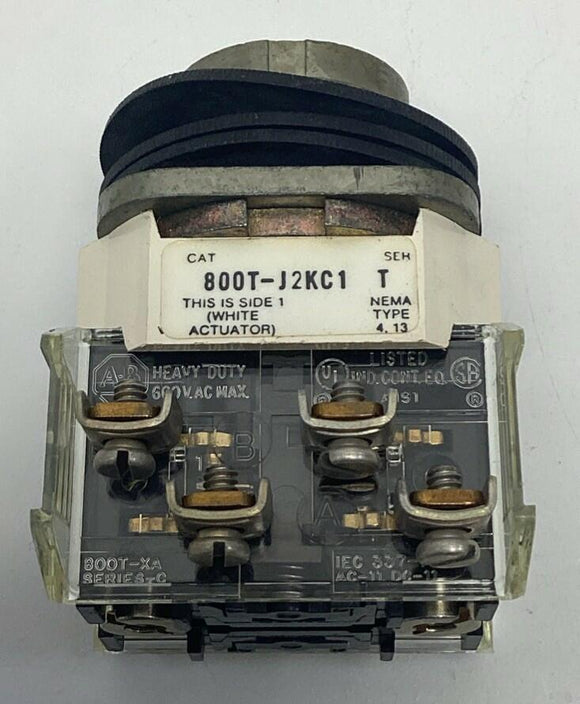 Allen Bradley 800T-J2KC1B Ser. T 3-Position Maintained Selector Switch