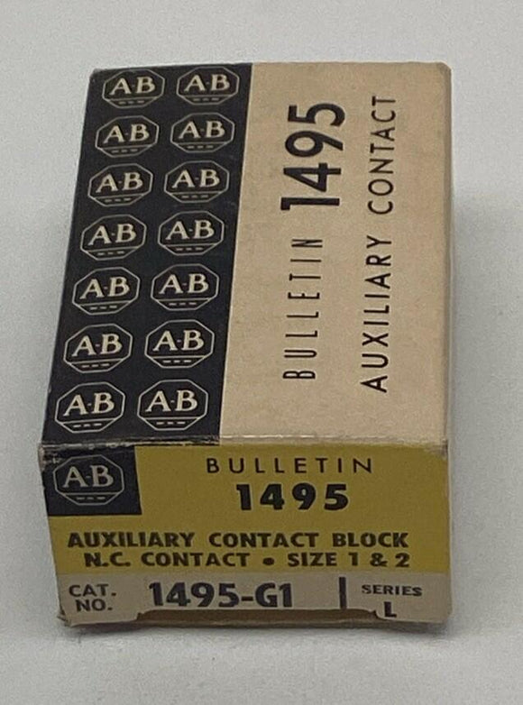 Allen Bradley 1495-G1 N.C. Auxiliary Contact Block Size 1 & 2