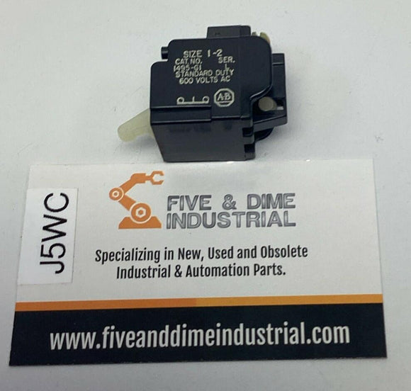 Allen Bradley 1495-G1 N.C. Auxiliary Contact Block Size 1 & 2
